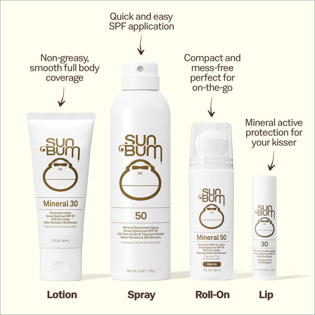 Sun Bum Mineral SPF 50 Sunscreen Body Lotion| Broad Spectrum Moisturizing Facial Sunblock with Vitamin E | Vegan and Hawaii 104 Act Compliant (Octinoxate & Oxybenzone Free) | Travel Friendly 3 oz