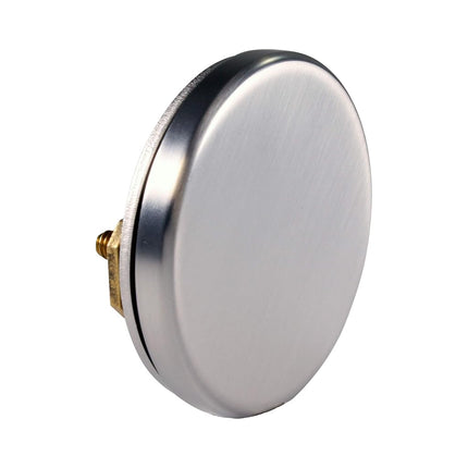 Westbrass 493144H-07 12" & 4" Bath Waste & Overflow Assembly with Tip-Toe Drain Plug and Illusionary Faceplate-SCH. 40 ABS Pipe, 1-Pack, Satin Nickel