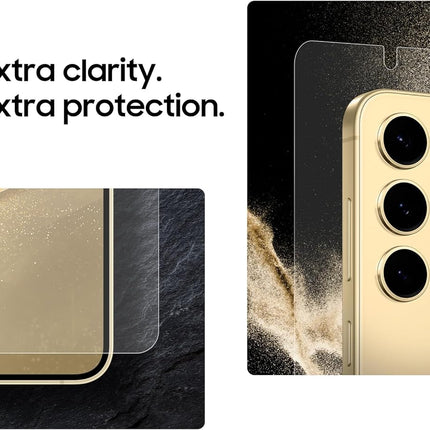 SAMSUNG Galaxy S24 Protector de pantalla de teléfono antirreflectante, lámina protectora para pantalla frontal, protección contra rayones, a prueba de polvo, versión para EE. UU., EF-US921CTEGUS, transparente