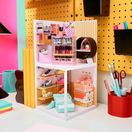 MGA's Miniverse Make It Mini Spaces Ice Cream Shop, Building Set, Customize, DIY Crafts, Rooms, Hobby, Collectors, Display, Gifts, 8+