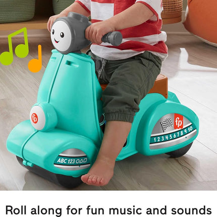 Fisher-Price Laugh & Learn Toddler Ride-On Toy, Smart Stages Cruise Along Scooter with Lights Music and Learning for Ages 1 Year and Up