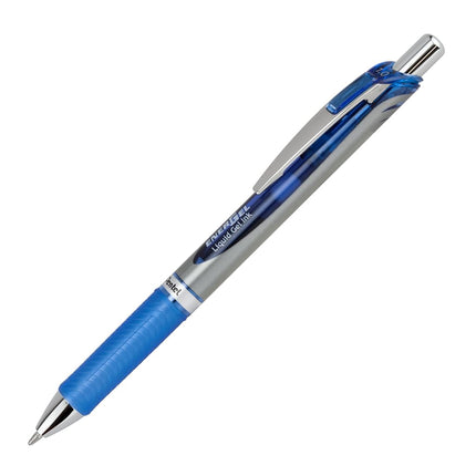 Pentel EnerGel RTX bolígrafo de gel líquido retráctil, trazo grueso, punta de metal, tinta azul, paquete de 3 (BL80BP3C)