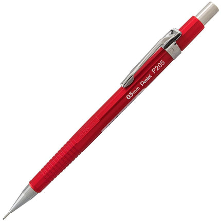 Pentel Sharp Mechanical Pencil, (0.5mm), Metallic Barrels, Assorted Colors (B/C/D), 3-Pk (P205MBP3M1)