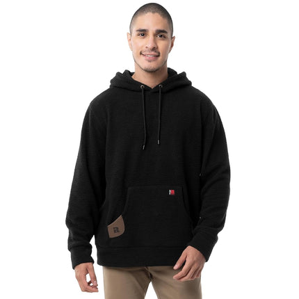 Wrangler Men's Sherpa Pullover Hoodie, Black, L