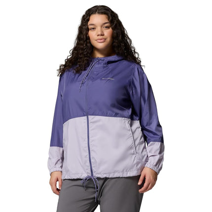 Columbia Women's Flash Forward II Windbreaker, Stormwatch/Lavender Pearl, XXL