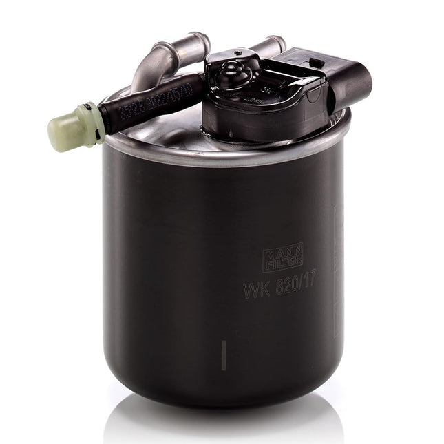 Mann Fuel Filter WK82017 - In-Line Filter | Height 100mm | Outer Diameter 86mm | Inlet Diameter 10mm | Outlet Diameter 8mm