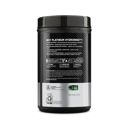 Optimum Nutrition Platinum Hydrowhey Protein Powder, 100% Hydrolyzed Whey Protein Powder, Flavor: Velocity Vanilla, 1.75 Pounds