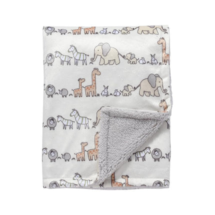 CREVENT Baby Welcome Set Storage Basket with Two Blankets+ A Security Blanket + A Taggie + A Bag with Ribbon (Ivory)