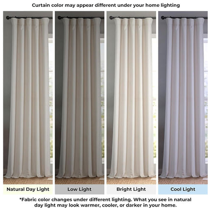 HPD Half Price Drapes BOCH-LN-DW-P Extra Wide Linen Room Darkening Curtain (1 Panel) 100 X 108, BOCH-LN1856-108-DW, Birch