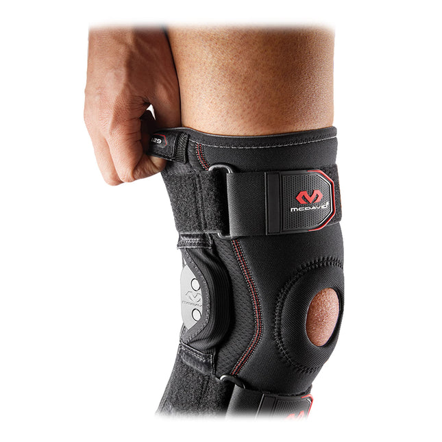 Mc David Knee Support Brace with Polycentric Hinges - Black - Extra Large (XL) - Maximum Protection: High-level support; improving medial and lateral stability, helping reduce injury and assist recovery. Designed for Playing Sport.