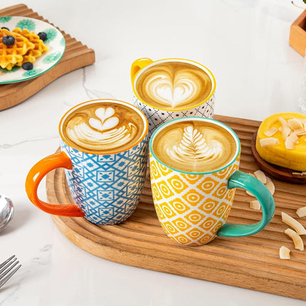 Cerkik Ceramic 16 Oz / 450 ml Coffee Mugs Set of 6