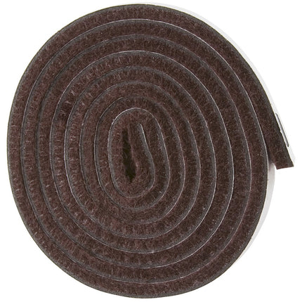SoftTouch 1/2" x 60" Heavy-Duty Self-Stick Felt Furniture Strip Roll - Protect Surfaces from Scratches & Damage, Brown (3 Pack)