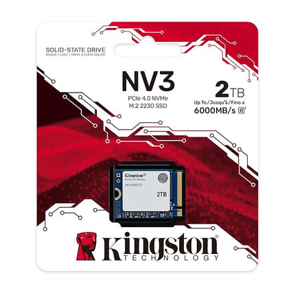 Kingston NV3 NVMe PCIe 4.0 Internal SSD 2TB M.2 2230-SNV3SM3/2T0