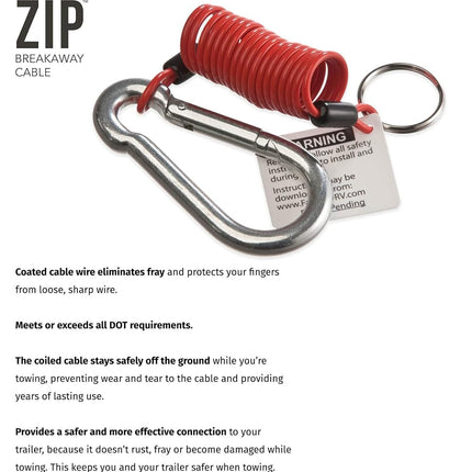 Fastway 80-01-2206, RED, 6' Breakaway Cable with Pin