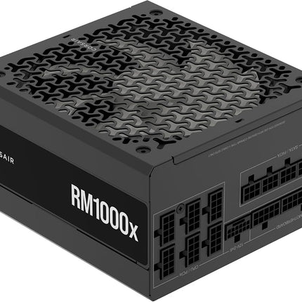 Corsair RM1000x ATX 3.1 PCIe 5.1 Ready Fully Modular 1000W Power Supply – Low-Noise, Cybenetics Gold Efficiency, Native 12V-2x6 Connector – Black