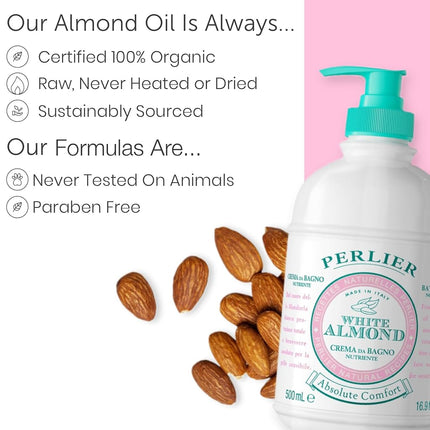 Perlier White Almond Absolute Comfort Bath Cream by Perlier