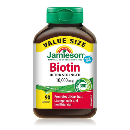 Jamieson 10000 mcg Biotin Ultra Strength 90 Softge