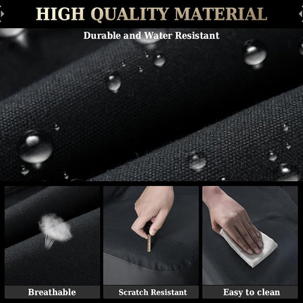 Coverado Car Back Seat Covers, Canvas Universal Seat Covers for Cars, Rear Car Seat Cushions, Auto Seats Protectors for Kids & Dogs, Driver Seat Covers Fit for Most Vehicles Trucks SUVs/Black