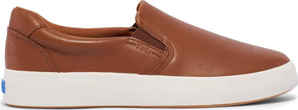 Keds Women's Pursuit Slip Leather Sneaker, Cognac, 10 M US