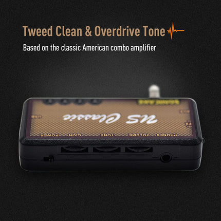 SONICAKE US Classic Plug-In USB Chargable Portable Pocket Guitar Headphone Amp Carry-On Bedroom Effects
