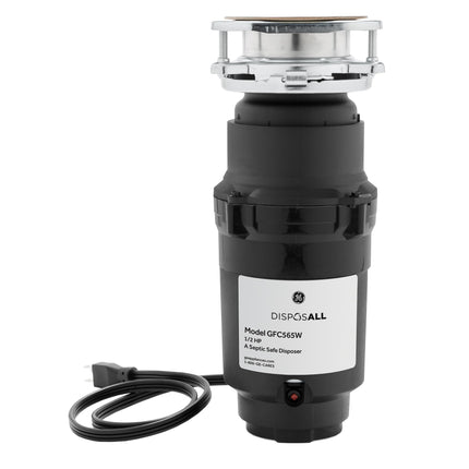 GE GFC565W Garbage Disposer, Black