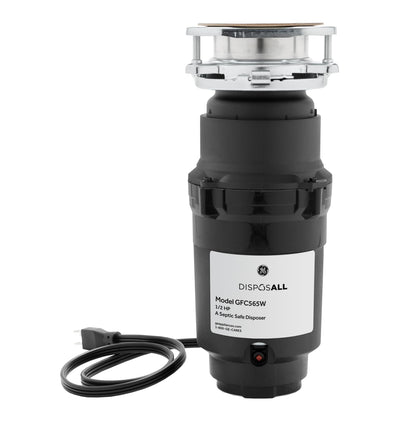 GE GFC565W Garbage Disposer, Black