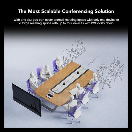 NEARITY A21S Conference Speaker and Microphone, Zoom Certified Speakerphone w/8 Mics, 16ft Voice Pickup, AI 2.0 Noise Cancelling, USB Speakermic with Daisy Chain, Works with Microsoft/Teams/Google Mee
