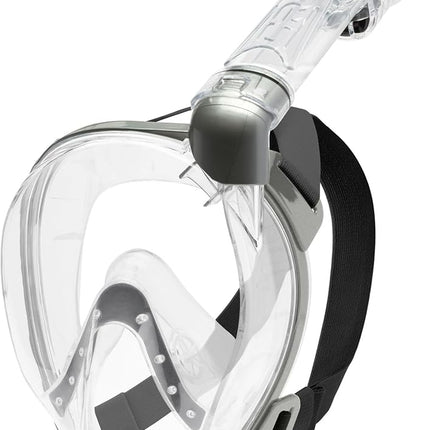 Cressi Baron Full Face Masks, Clear/Silver, M/L