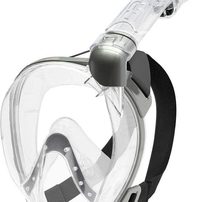 Cressi Baron Full Face Masks, Clear/Silver, M/L