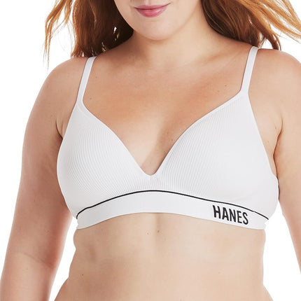 Hanes Women's Originals Seamless Bralette, Rib Con