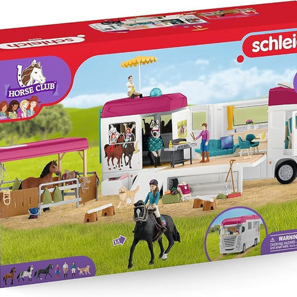 Schleich Horse Club – Horse Transporter Playset, Realistic Equestrian Vehicle Toy for Kids Ages 3+