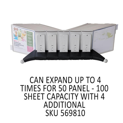 DURABLE Sherpa 10-Panel Desktop Reference System, Gray Borders (554210)