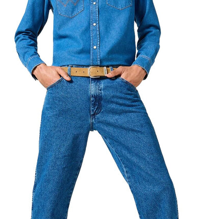 Wrangler Jean de Hombre Alto Corte Vaquero Ajuste Original, Lavado a la Piedra, 31x38