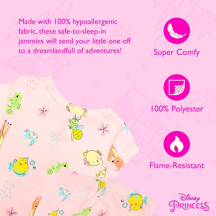 Disney Girls Fitted Cotton Two Piece Pyjama Set, Fun Together, 24 Months