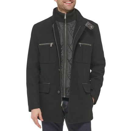 Cole Haan Men's Cold Weather Soft Coat, Charcoal, L