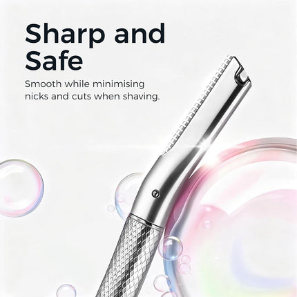 ZOMCHI Eyebrow Razor, Face Razors for Women&Men, Eyebrow Trimmer Shaper with Precision Cover,Facial Shaver with 6 Blades (Silver)