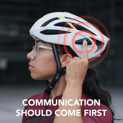 Casco de ciclismo de carretera Sena R2 con intercomunicador Bluetooth (Negro mate, Grande)