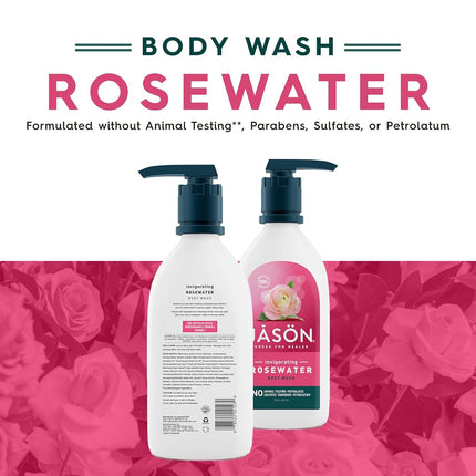 JASON Invigorating Rosewater Body Wash, 887 ml