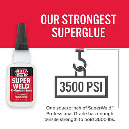 J-B Weld 33120CAN SuperWeld Clear Super Glue, Instant Adhesive, 20 g
