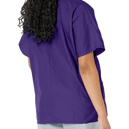 Cherokee Scrubs for Women Workwear Originals V-Neck Top 4700, Grape, XXS