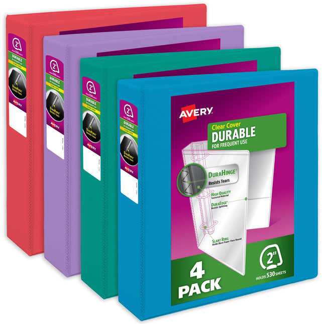Avery Durable View 3 Ring Binders, 2 Inch Slant Ri