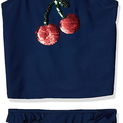 OshKosh B'Gosh Girls' Two-Piece Swimwear, Cherries, 7, Cherries, 7