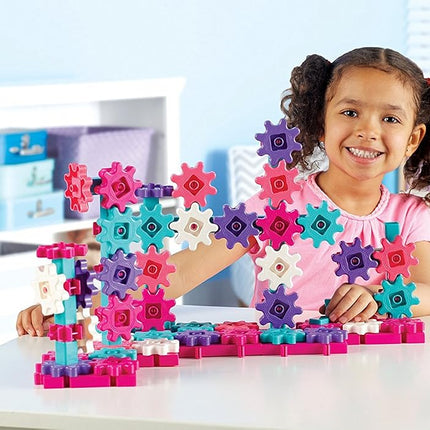 Learning Resources Gears Gears Gears! 100-Piece Deluxe Building Set - Pink