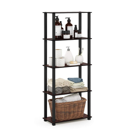 Furinno TURN-S-TUBE Book Shelf, 5-Tier Toolless St