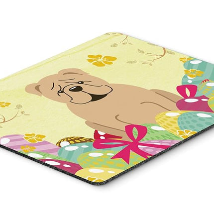Caroline's Treasures Easter Eggs English Bulldog Fawn Mouse Pad, Hot Pad or Trivet, Multicolor, 7.75x9.25 (BB6124MP)