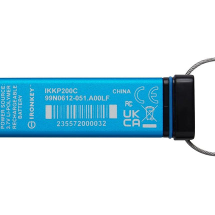 Kingston IronKey Keypad 200C Type-C hardware-encrypted USB Flash Drive FIPS 140-3 Level 3 (Pending) with XTS-AES 256-bit Hardware Encryption -IKKP200C/256GB