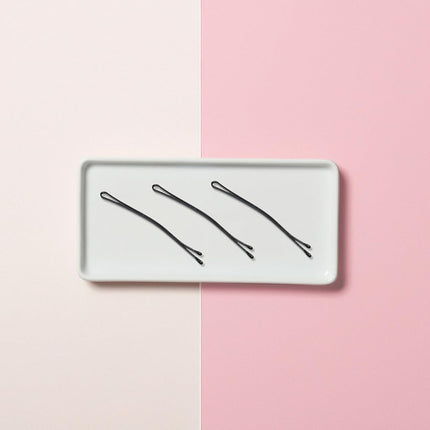 Diane 3” Curved Black Bobby Pins for Women, Girls, Salon, Hairdressing, Rollers, Long and Thick Hair, Large Flat Hair Pins with Ball Tips for Securing Updos, Flyaways, 40 Count