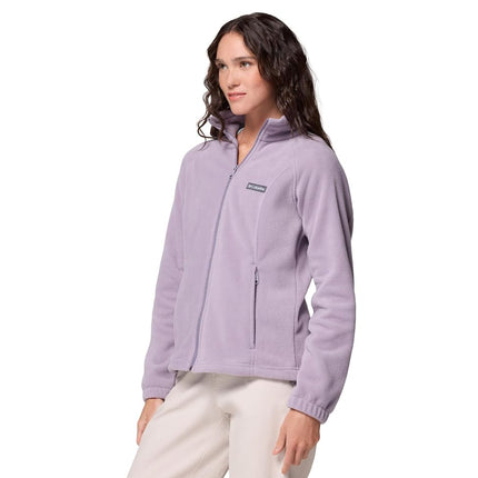 Columbia Womens Benton Springs Full Zip Fleece Jacket, Shale Purple, 1X
