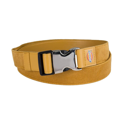 Dickies Women's Adjustable Fit Fabric Web Streetwear Belt with Speed Clip Buckle, Yellow Cord, S-M