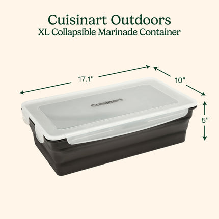 Cuisinart CMT-100 XL Récipient de marinade pliable, noir